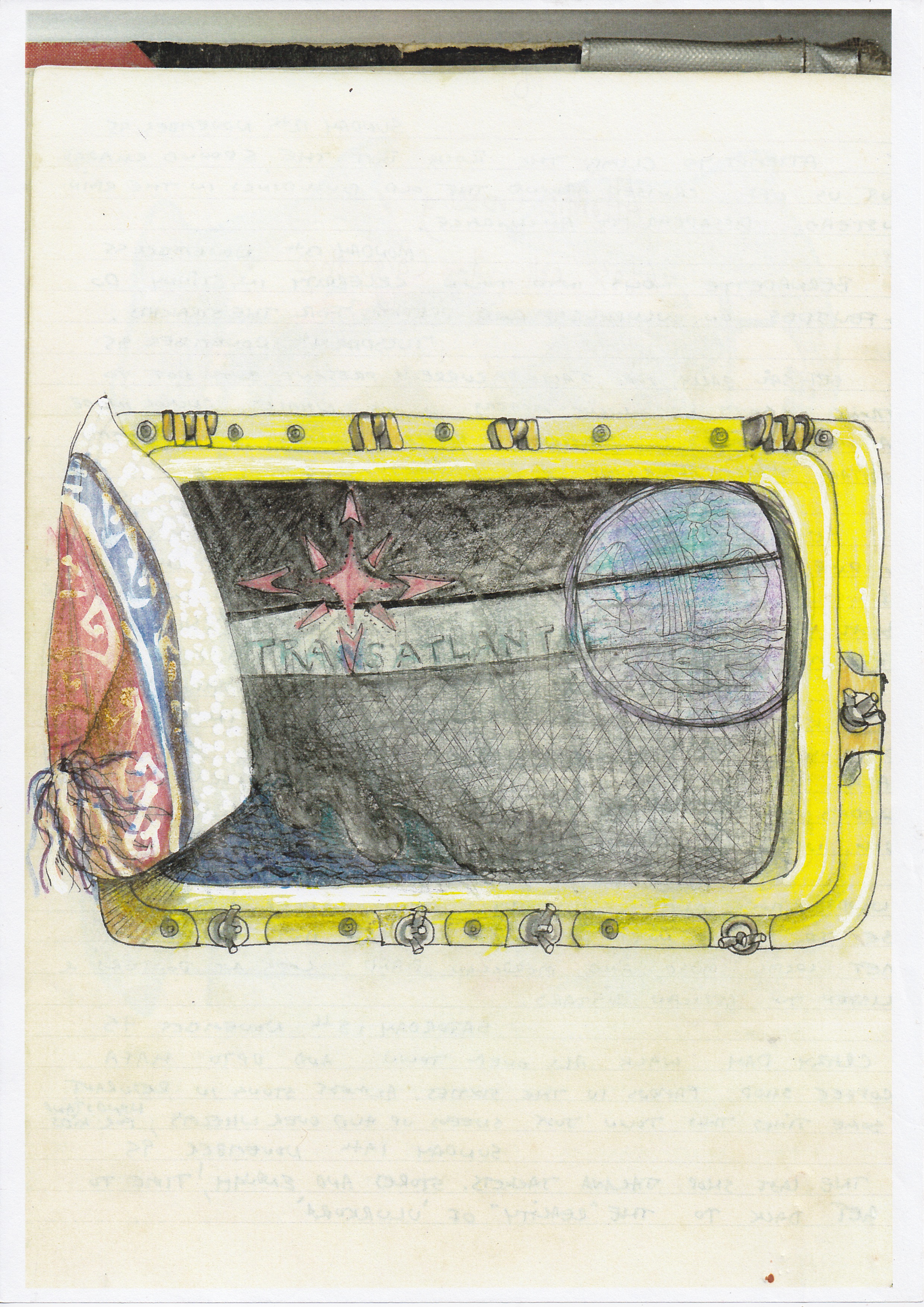 Through the porthole, close call with cargo ship