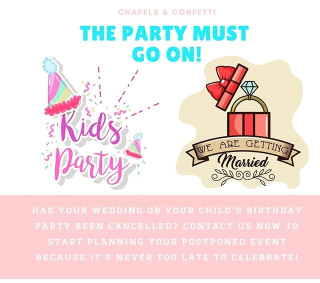 It's Never Too Late to Celebrate!

Your wedding will be amazing no matter the date, and your child deserves to celebrate their milestone birthday even after the date has passed.
Have that baby shower after the baby has been born.

This quarantine has