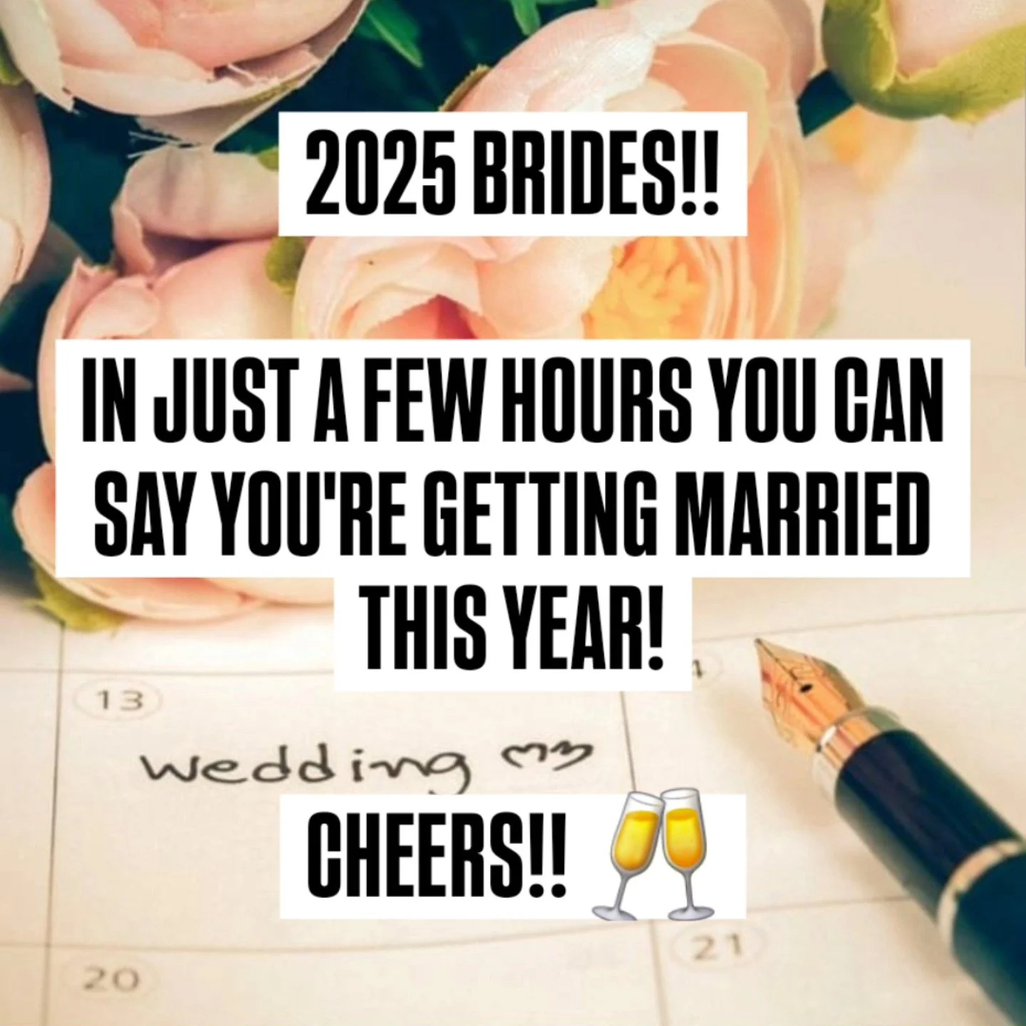 Cheers to your wedding year! 🥂

#2025bride