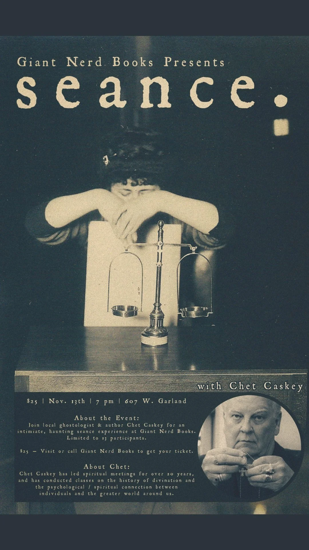 Live Seance w/ Local Ghostologist Chet Caskey