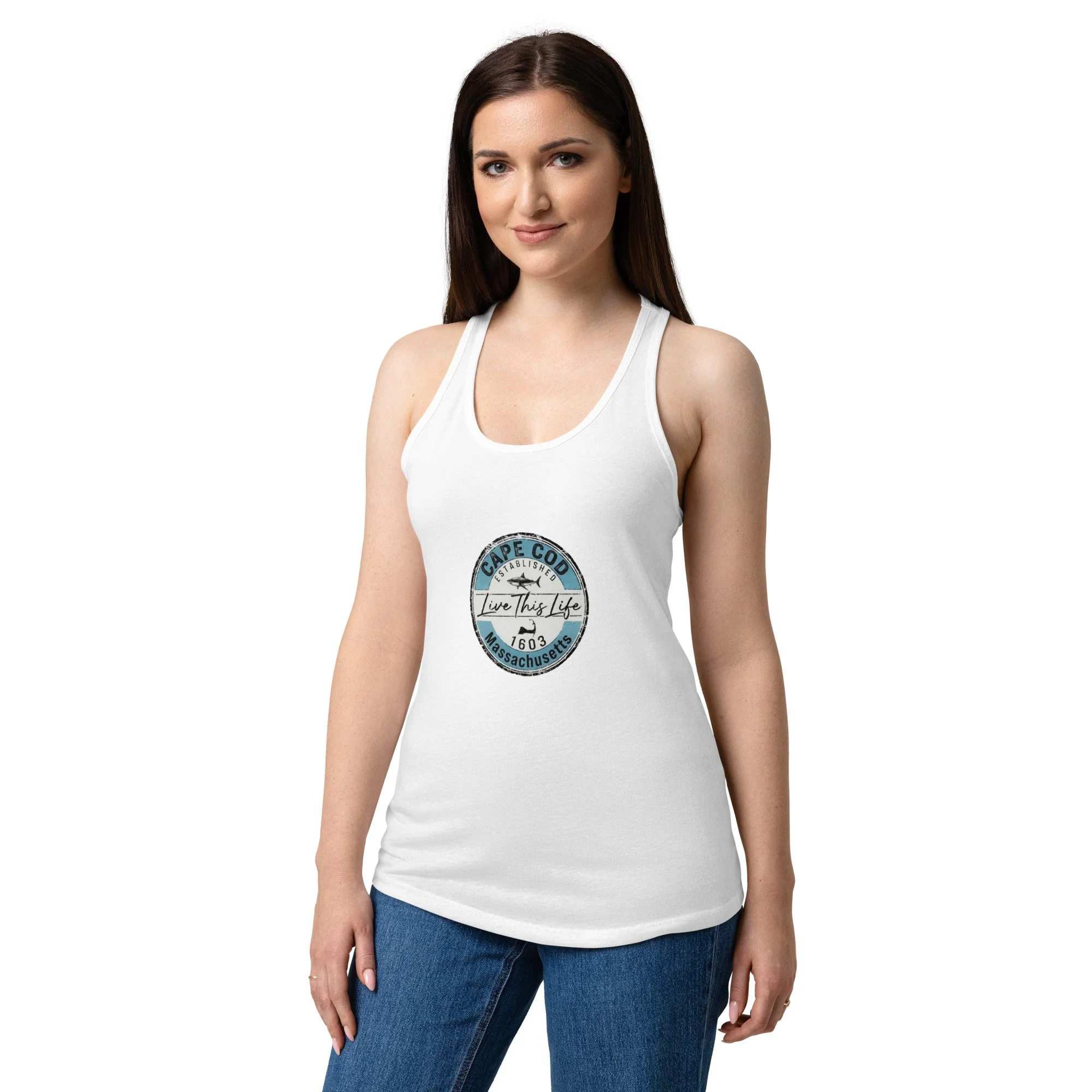 Women’s fitted racerback tank top