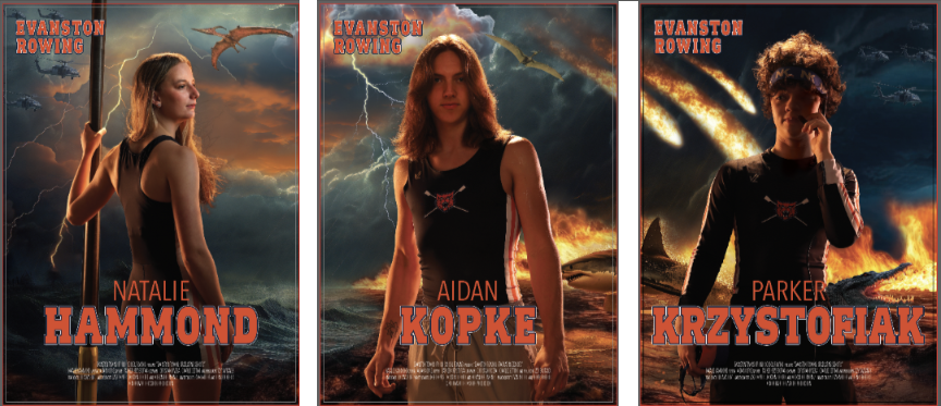  At the end of the 3rd year, the team had its first graduating seniors, and I was asked if I could create posters for those six kids. I didn’t want to do the staid run-of-the-mill portraits, but have fun, and really make a mark as a new team at the s