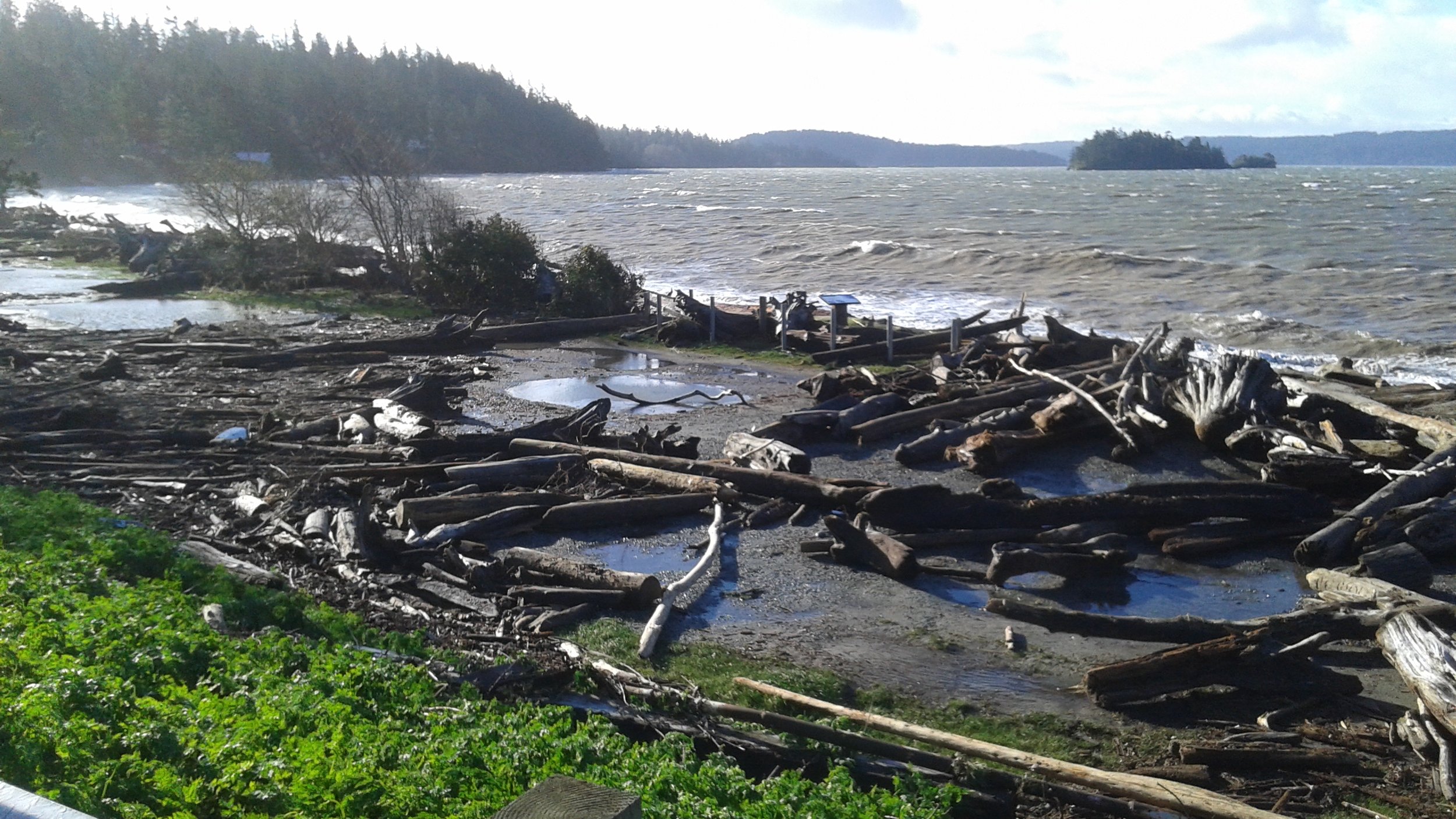  Climate change, through larger storm surges and flooding into higher areas, is already affecting the Swinomish Tribe. 