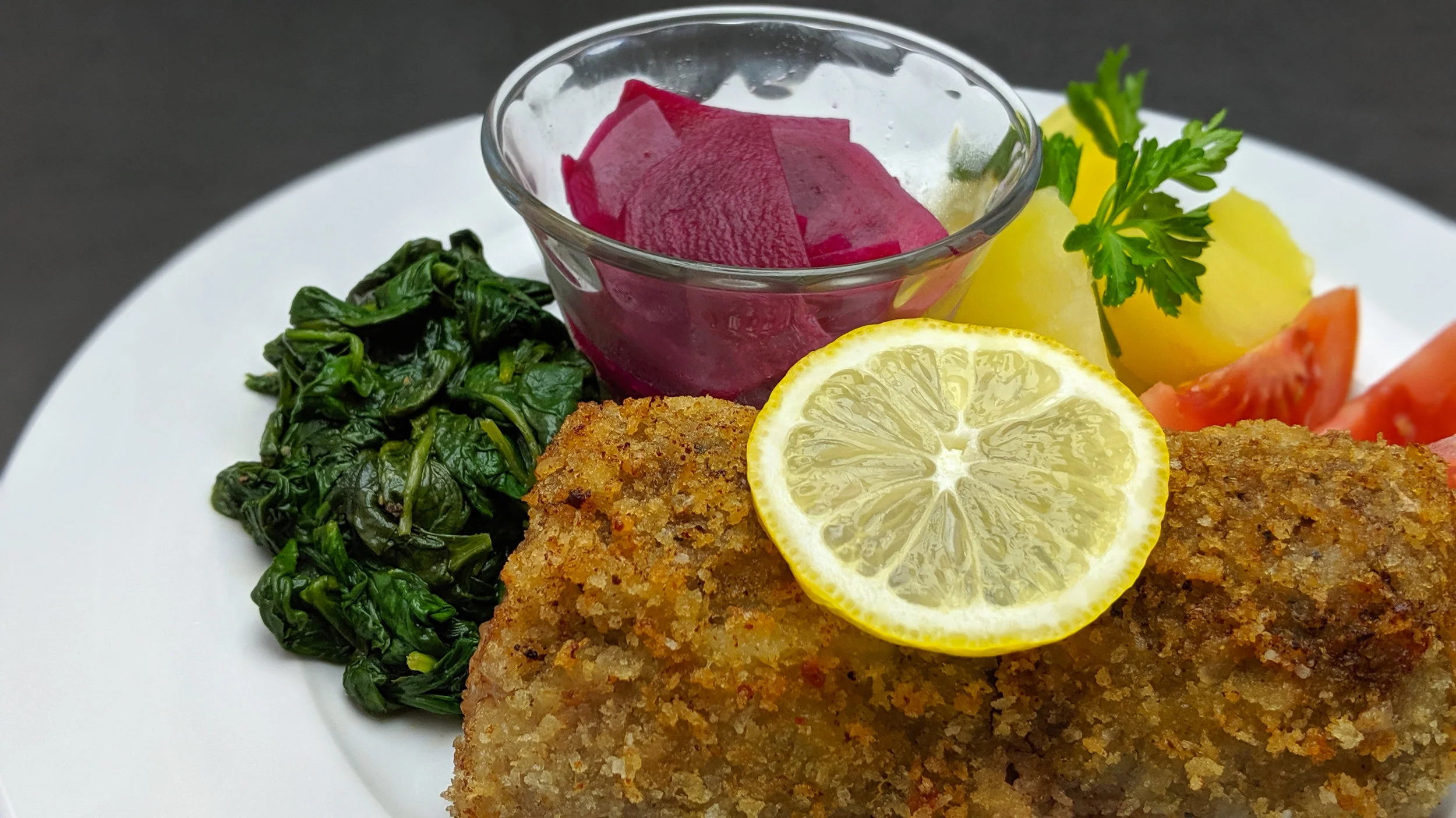 Ovim Cordon Bleu &amp; Mist Spinach Sauté