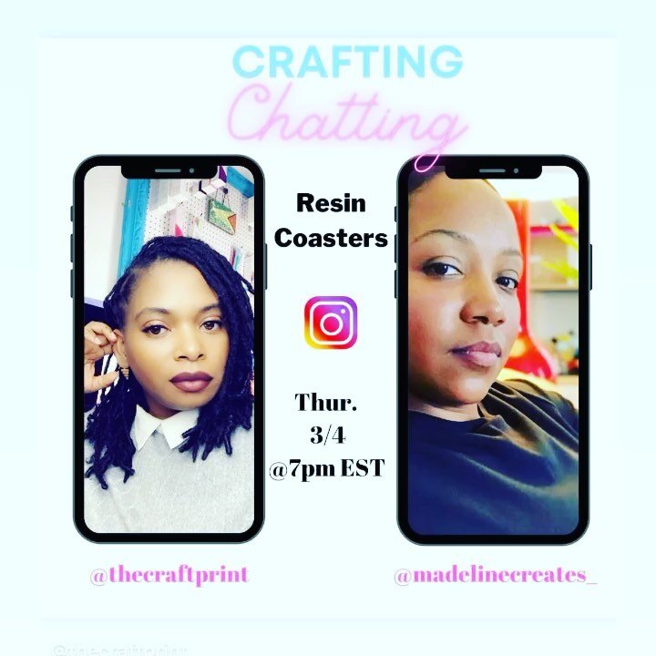 Did you catch me on @thecraftprint &ldquo;Crafting and Chatting&rdquo; last Thursday? 

We discussed my Krafted Resin Coaster kit and made some beautiful resin coasters while live. 

I truly had a blast! Thank you @thecraftprint for the opportunity!
