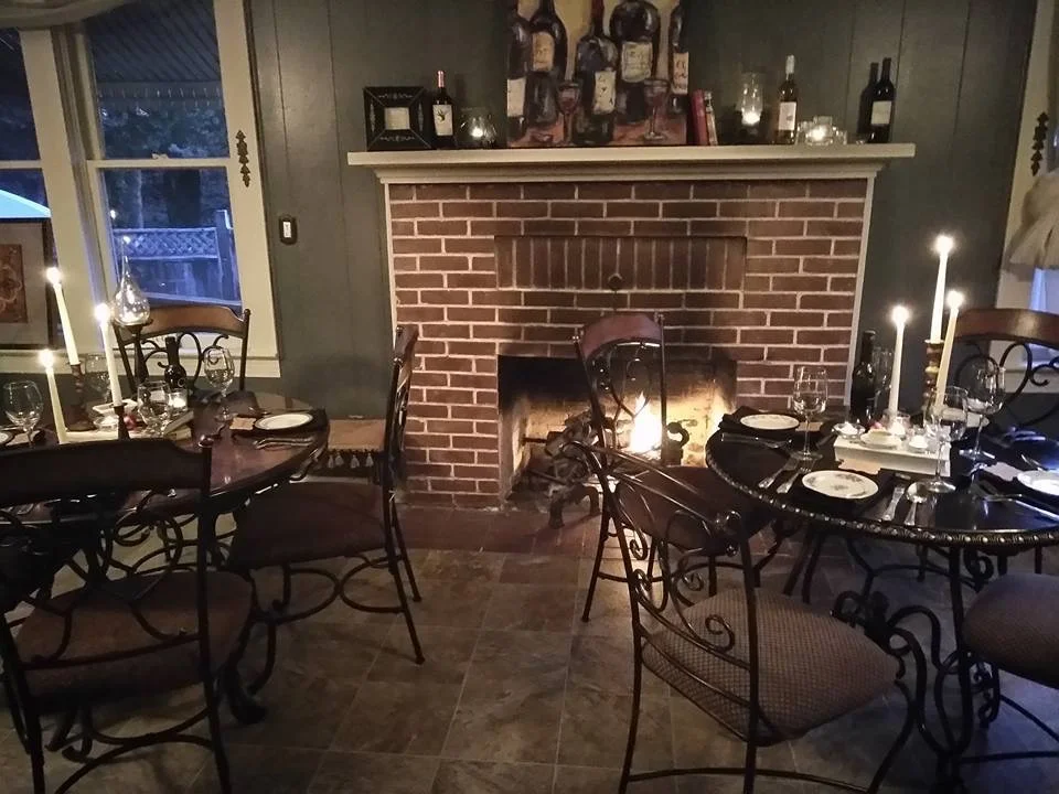 Fireplace dining