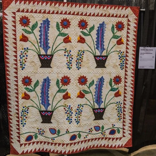 "Cockscombs, Tulips, and Berries" at Quilt Expo 2016