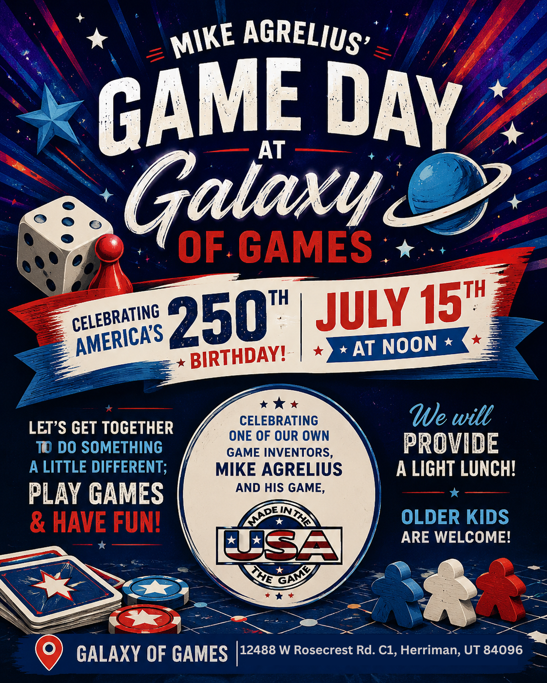 Mike Agrelius' Game Day - Free Event
