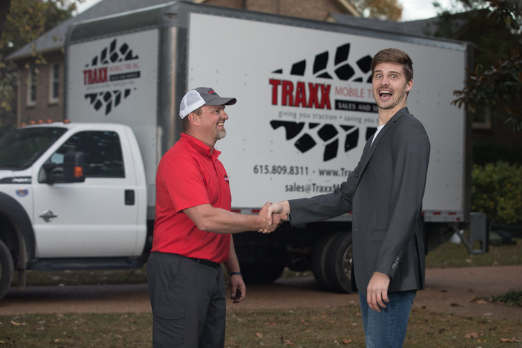 Larry with our handsome model Jared Olson. For booking inquiries...don't...just don't!