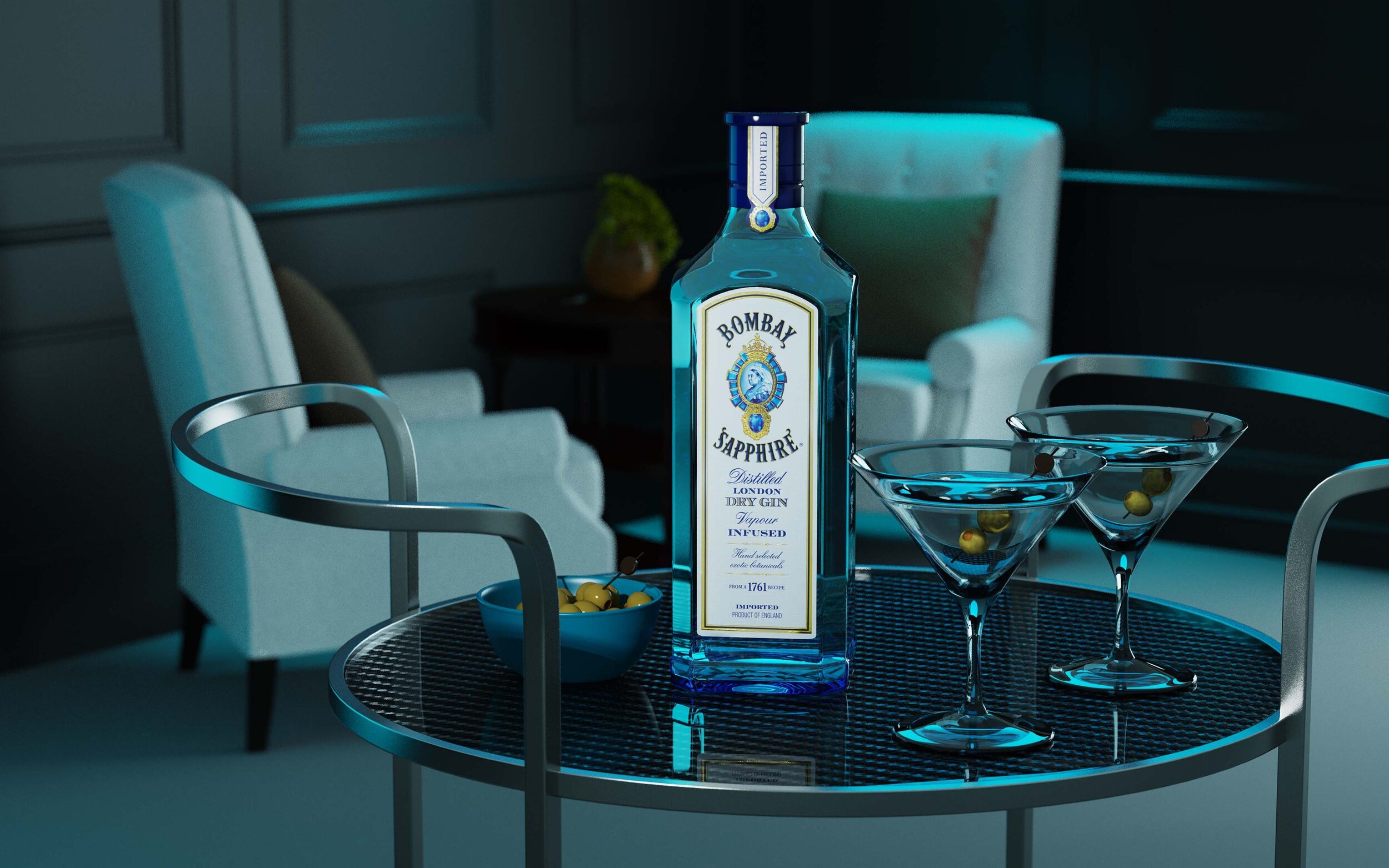 Beverage Renderings for Bombay Sapphire (Copy)