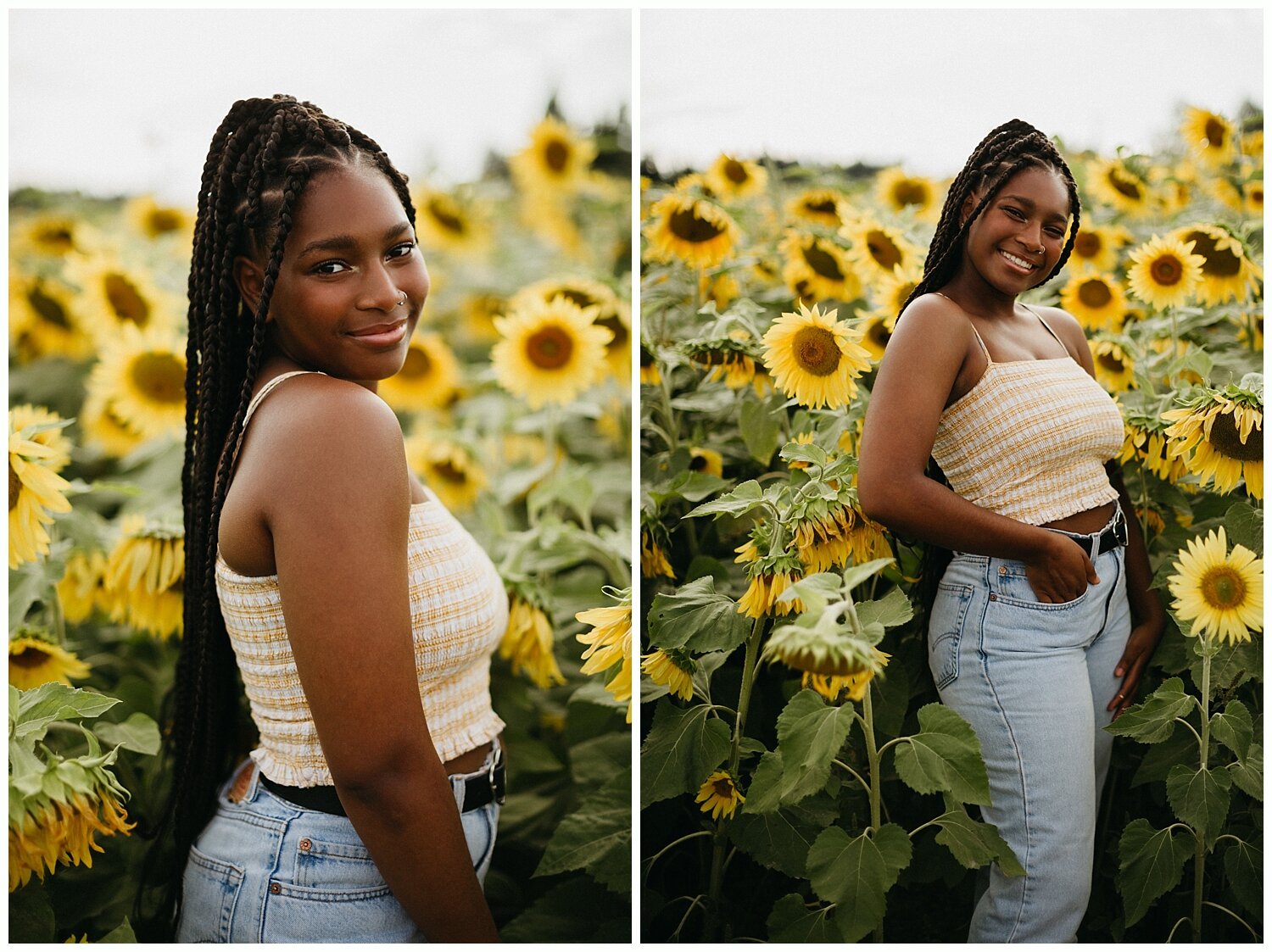 Lauryn | Sunflower Field Senior Pictures — Jasmine J. Photography ...