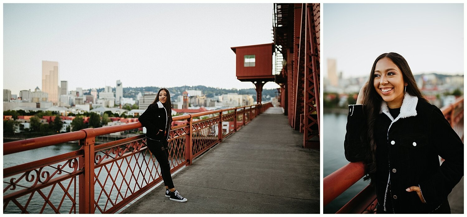  Hispanic girl’s senior photos in Portland, Oregon. 