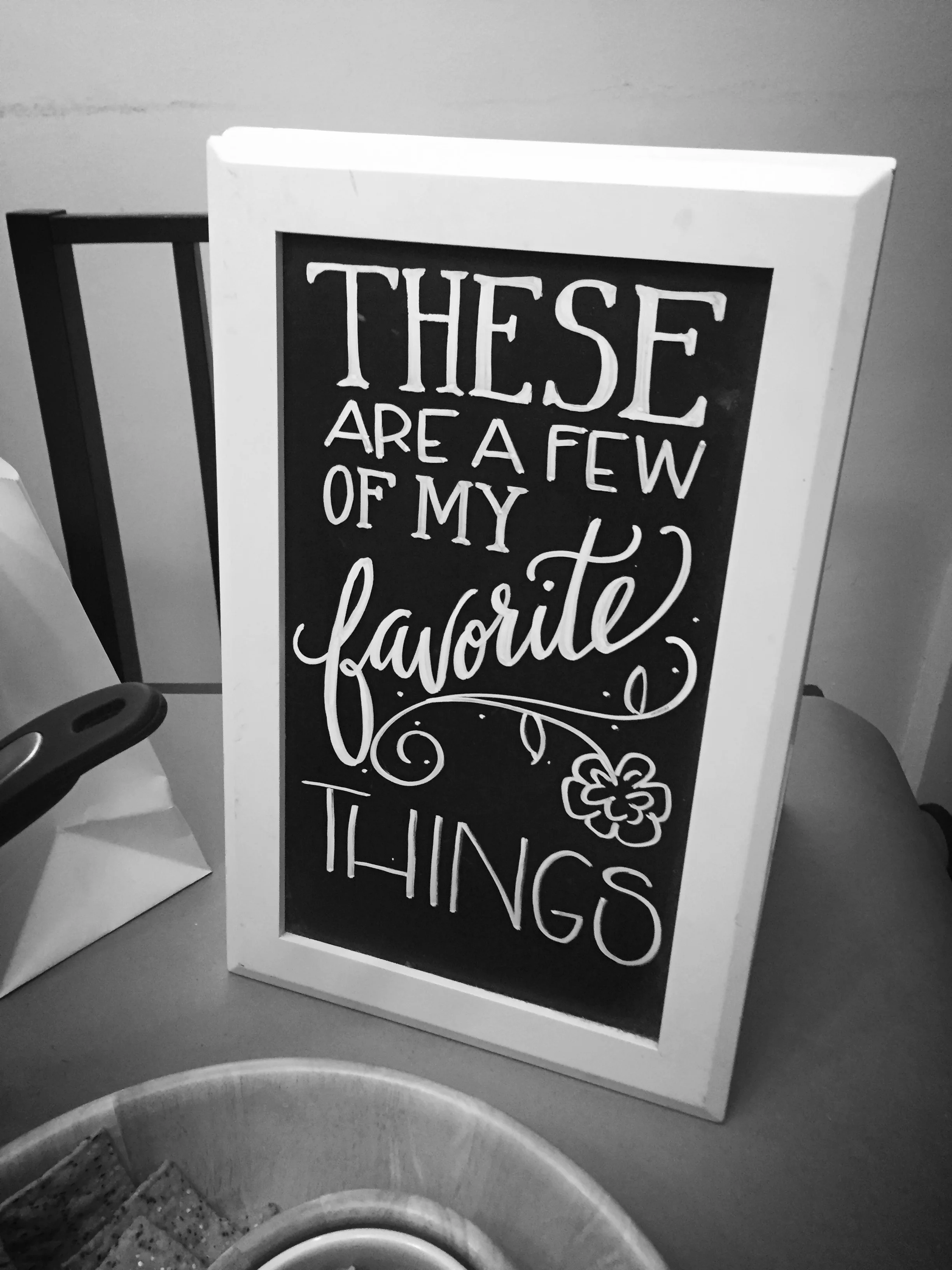 Favorite Things Chalkboard