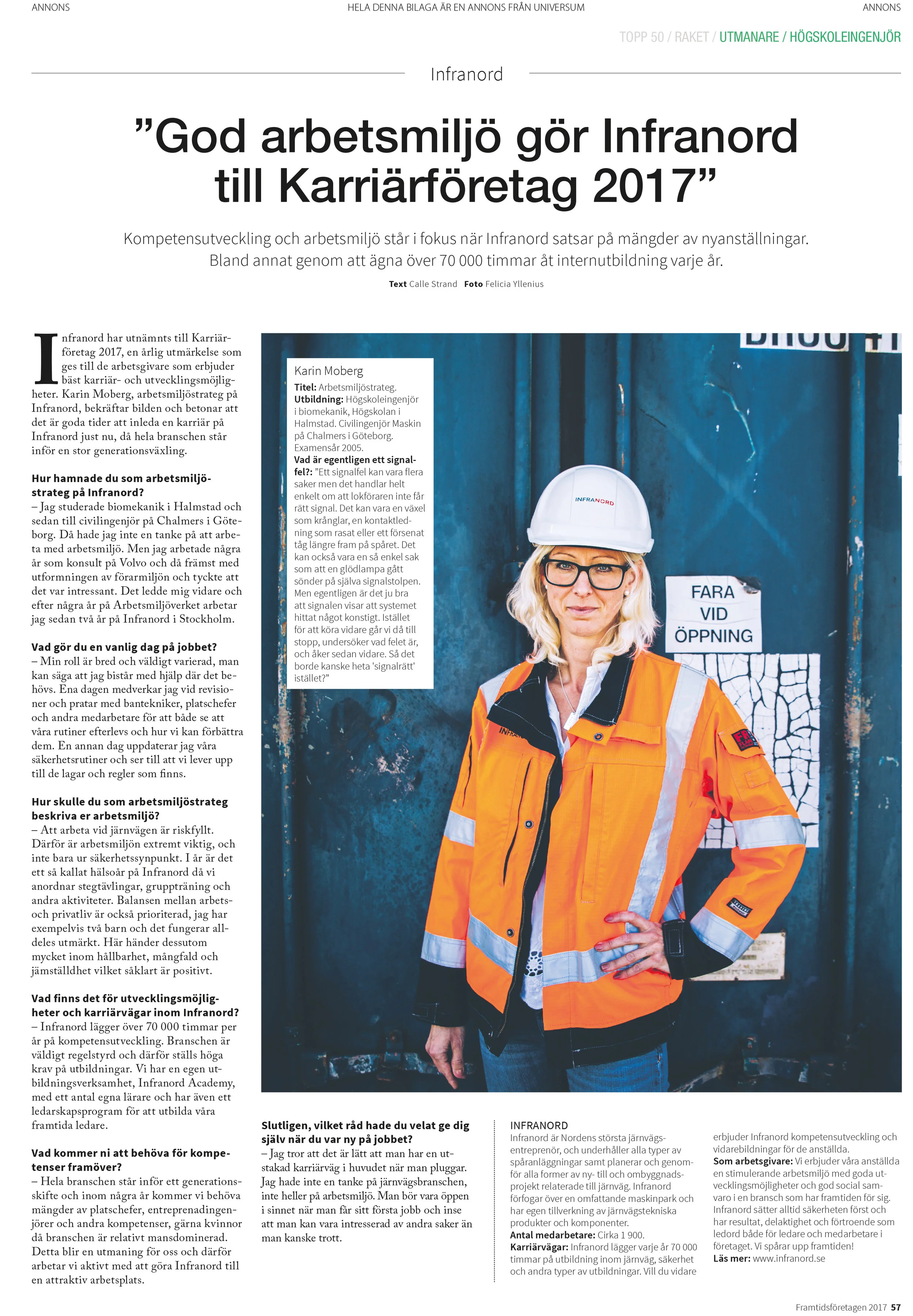 Infranord, Number One