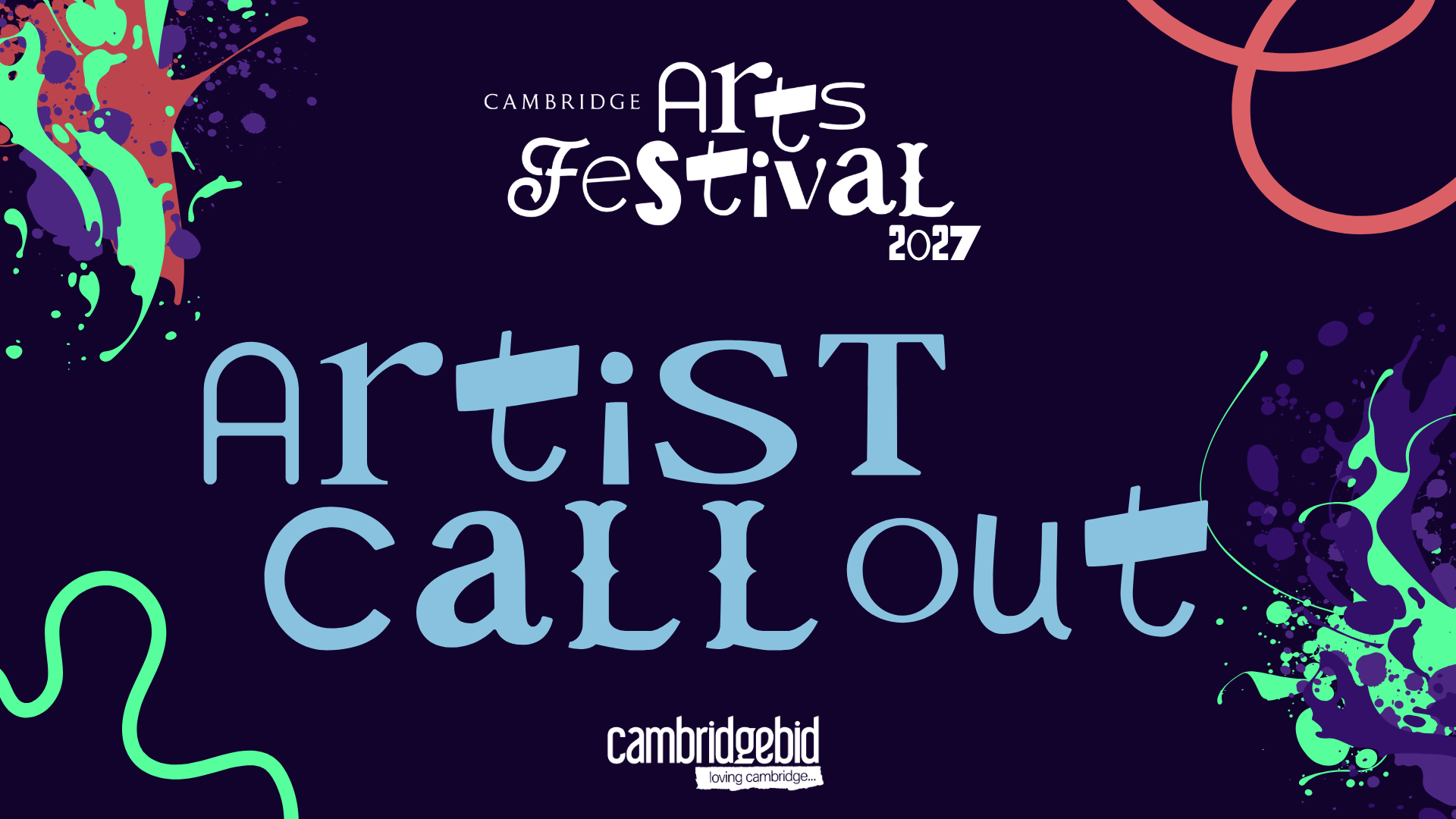 Cambridge Arts Festival 2027 – ARTIST AND BUSINESS PARTNERS CALL OUT
