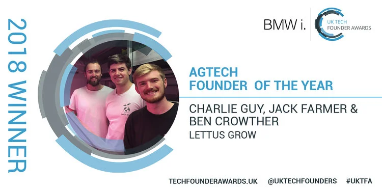 LettUs Grow win first place in two categories of the BMW i: UK Tech Founder Awards