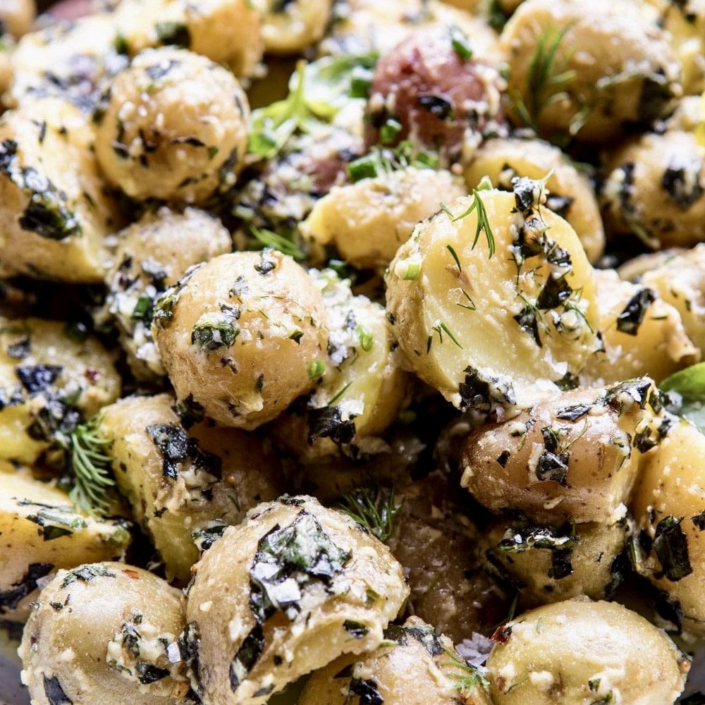 (t) Herby Baby Potato Salad