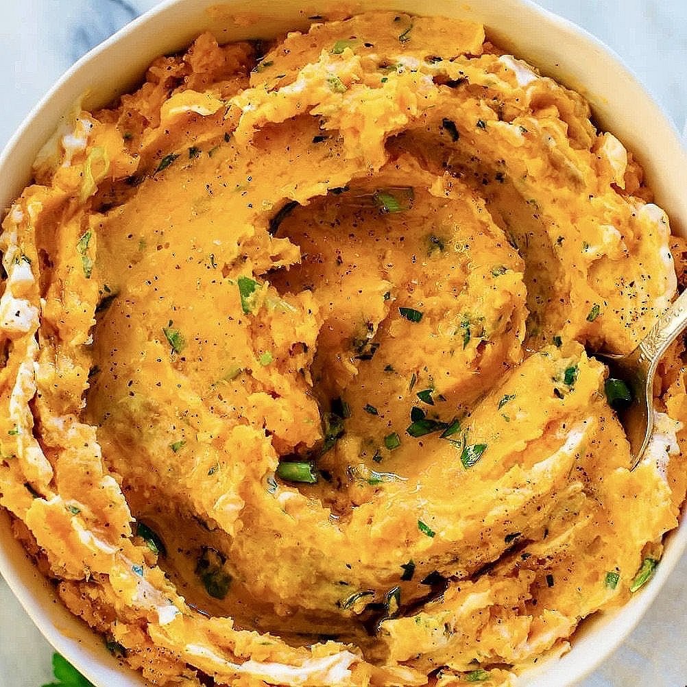 (t) Spiced Mashed Sweet Potatoes
