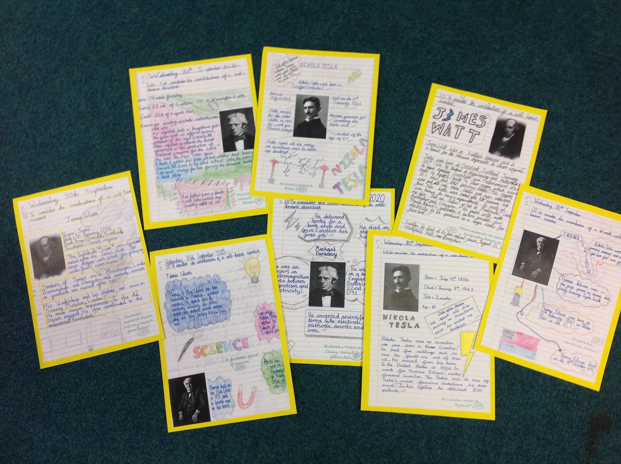Year 6 science fact files