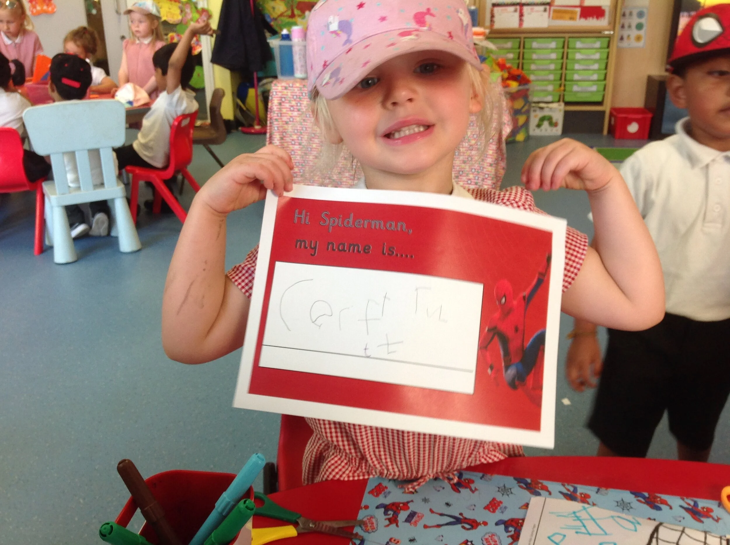 Superhero mark making