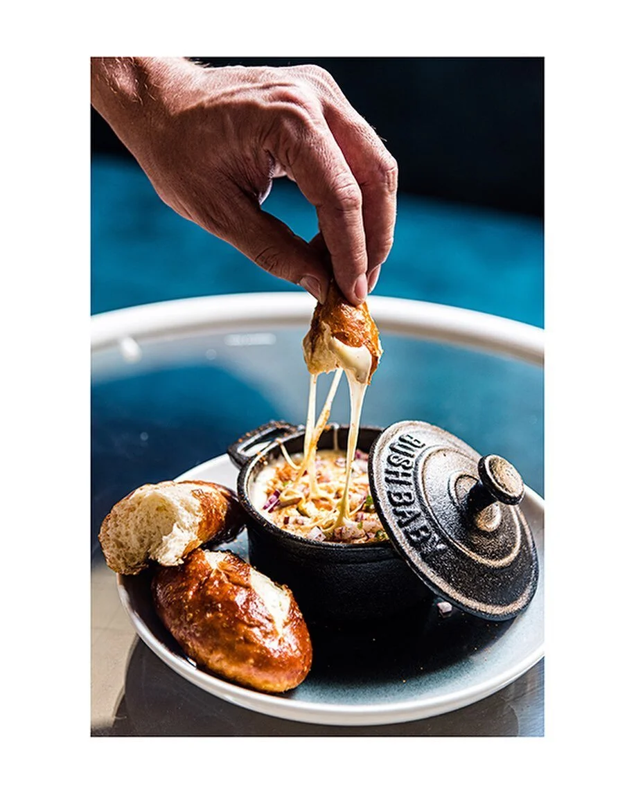 New Work
All the indulgent winter comfort food feels at @wearesopeachy. 
.
Cheesy pull beer pretzel dips and tempura veg dipping snacks. 
.
Excellent hand modelling work by Dan. 
.

#supportlocal 
#culinaryphotographer
#photofood
#foodphotoshoot
#dar