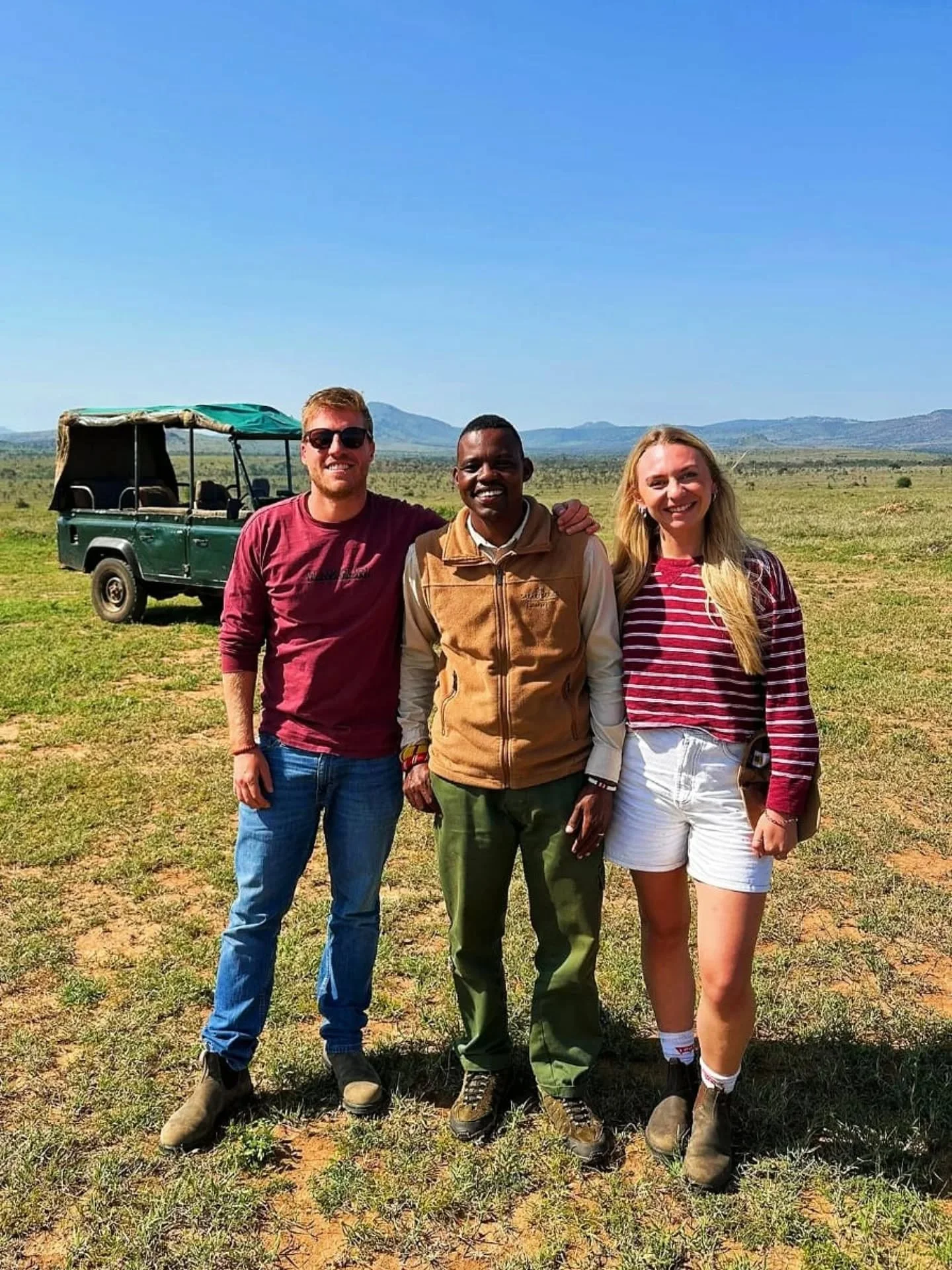 September is a lovely month to travel to Kenya; green from recent rains, blue skies and great views of Mt. Kenya, too. 

Our lovely guests have been joining us from across the world - this week's highlight was a sundowner which was graced by two leop