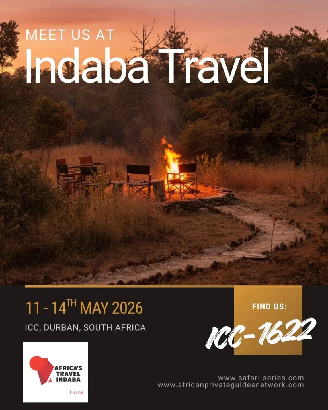 The Safari Series is heading to Durban next week for the annual Indaba Africa Travel 🌍 - if you are a member of the travel industry and are attending, make sure to head over to our stand at ICC-1622 for some great chats, news &amp; updates and a cat