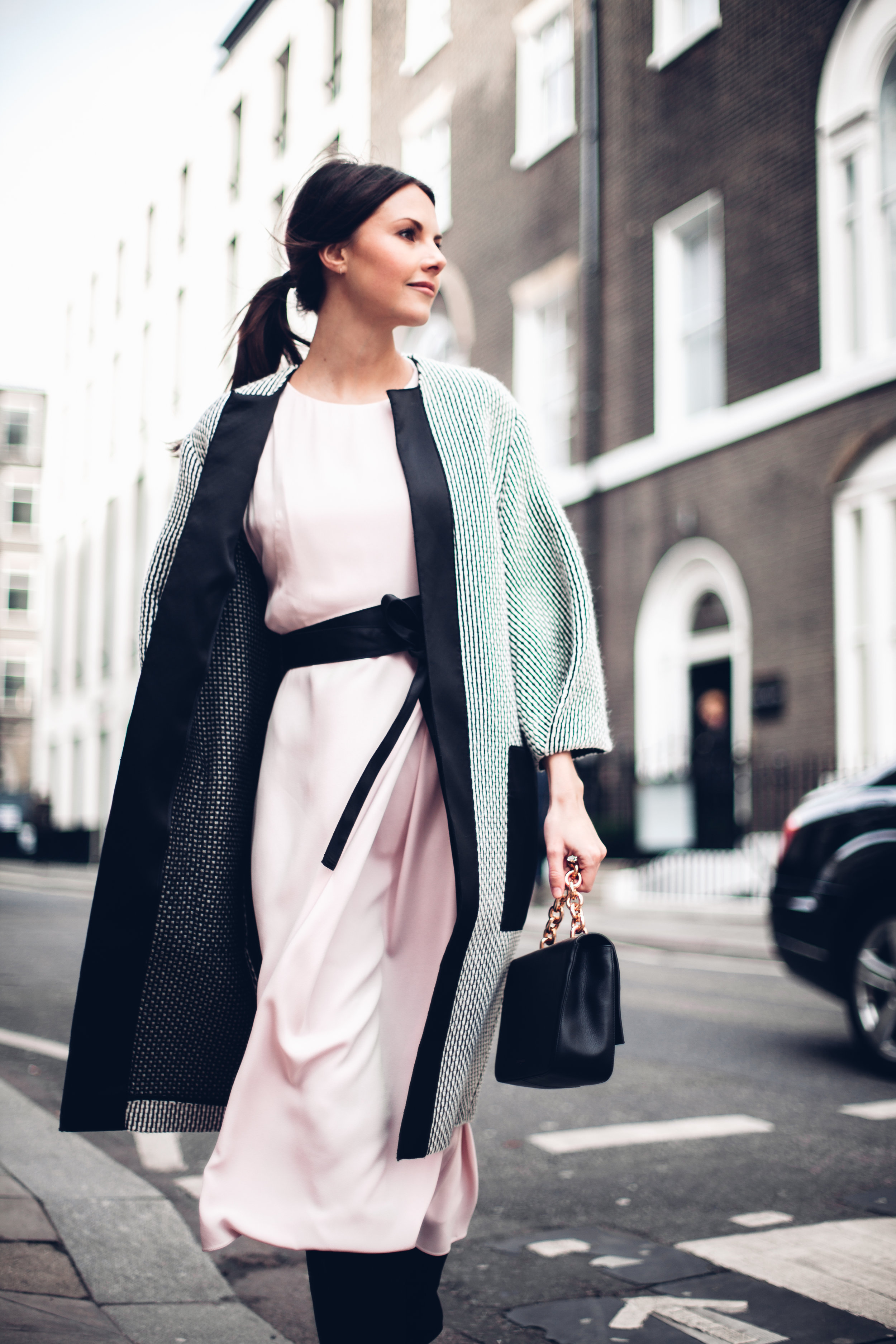 Let's be honest, dressing for the office can be boring. So as the new season approaches, why not ditch the black separates for a look that's fresh and feminine? This dress is the perfect foundation piece. To give the romanticism a professional edge