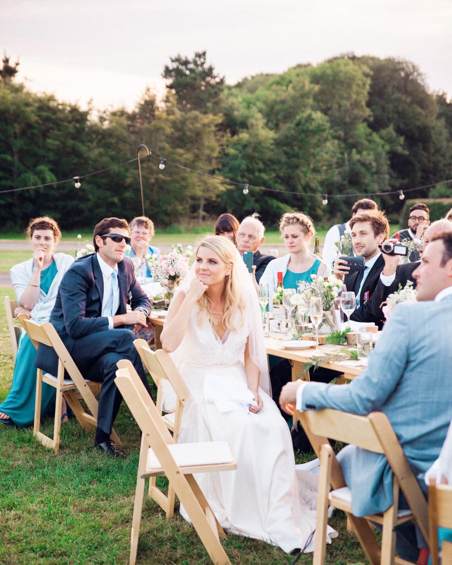 My favourite part of our wedding day: the groom&rsquo;s speech. He did it to the sound of Baz Luhrmann&rsquo;s Sunscreen - but with a soppy twist. I think my face says it all 💓&hearts;️💓 Happy four years, @byronbedford_