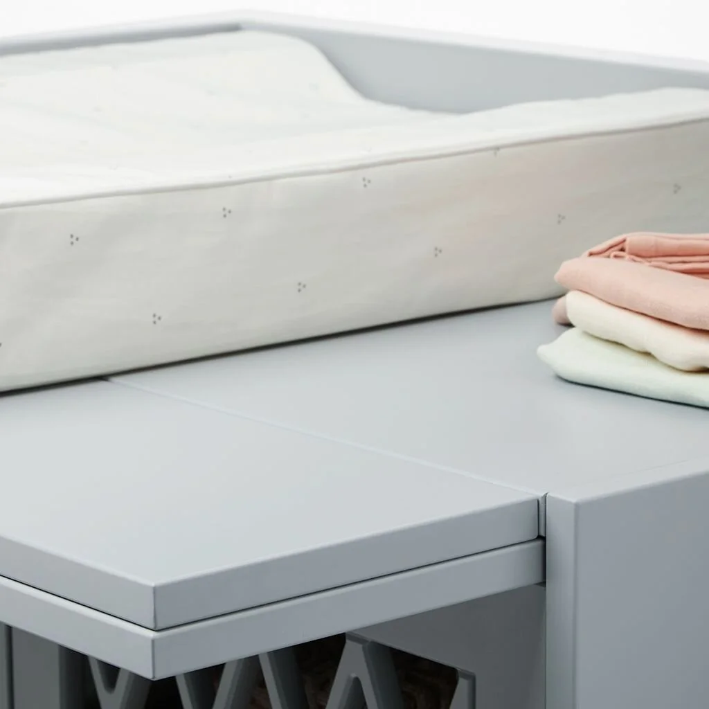 grey changing table