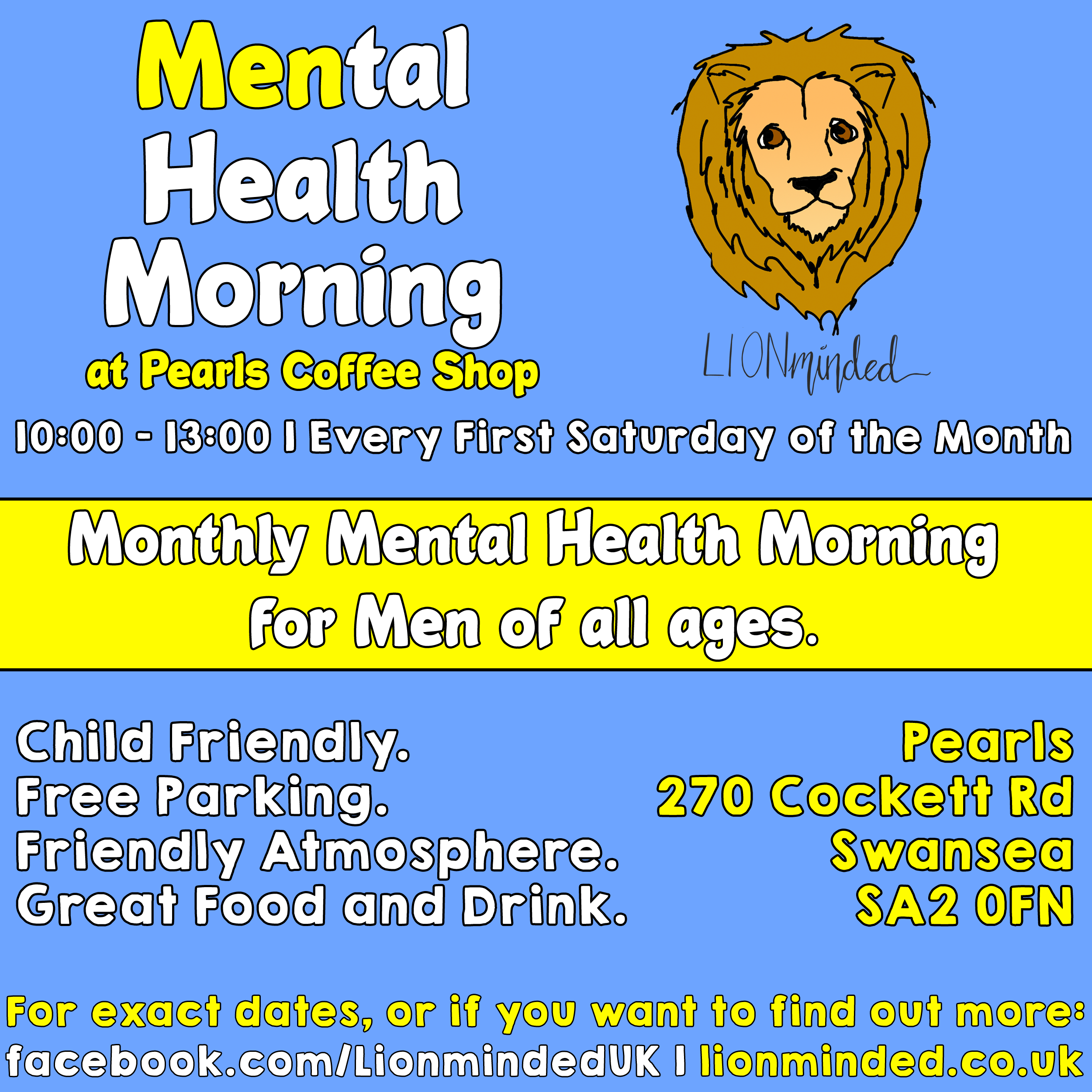 Mens Mental Health Morning @ Pearls