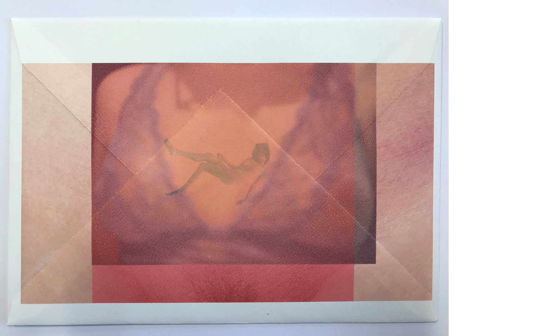   Falling in (2020) Loïc Martin   Inkjet print on envelope (6,4 x 9 x 0,1 inches / 16,2 x 22,9 x 0,2 cm)  Edition of 10 &amp; 1 AP 