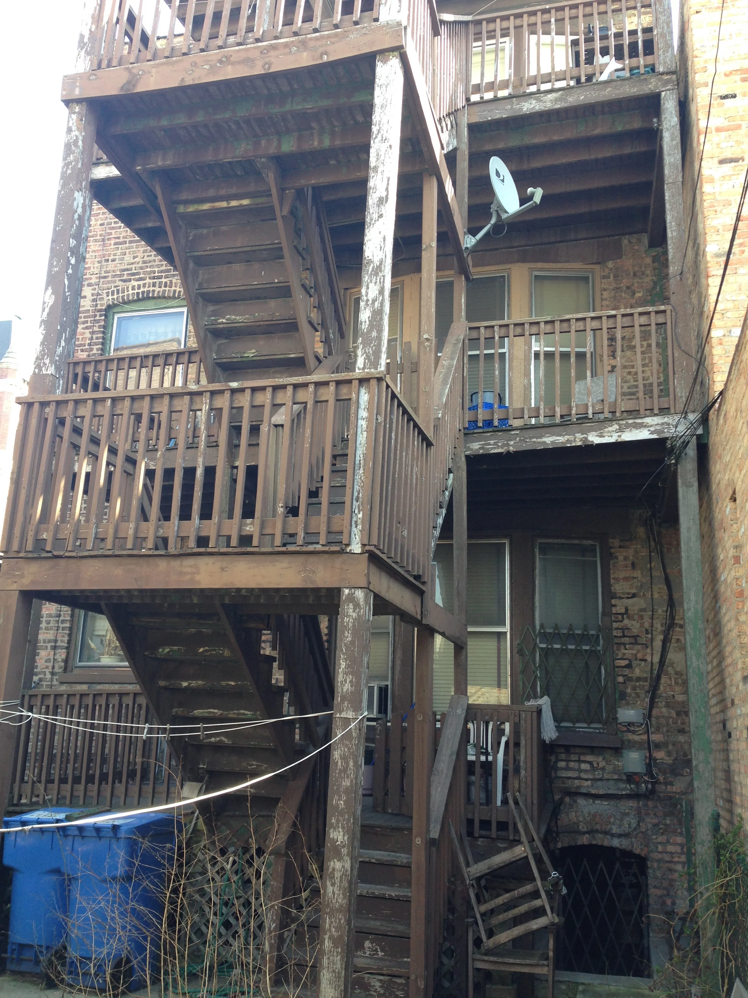 BEFORE: Old Wood Back Porch
