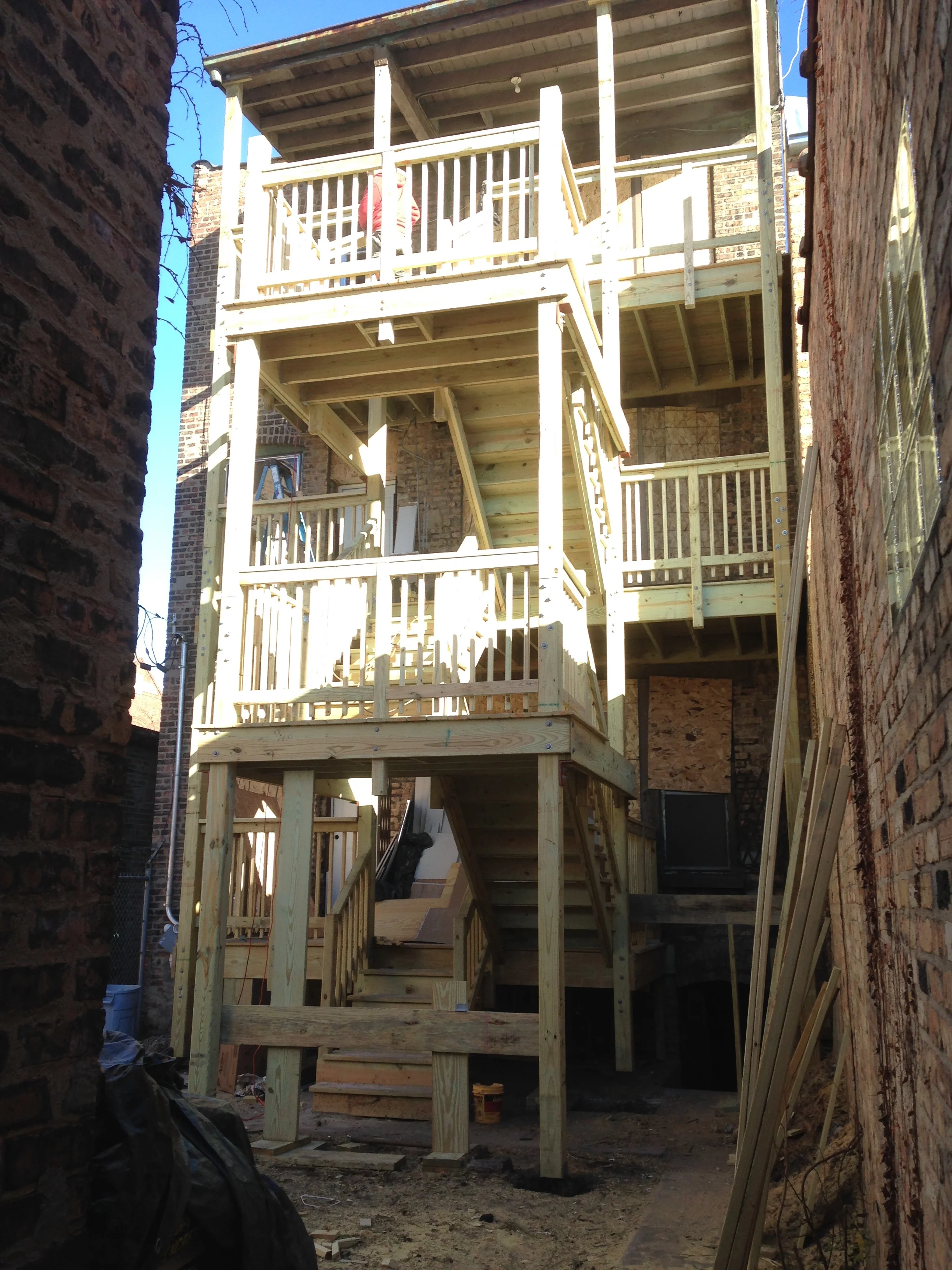  Brand new 3 story porch - inspected by the City of Chicago Department of Buildings 