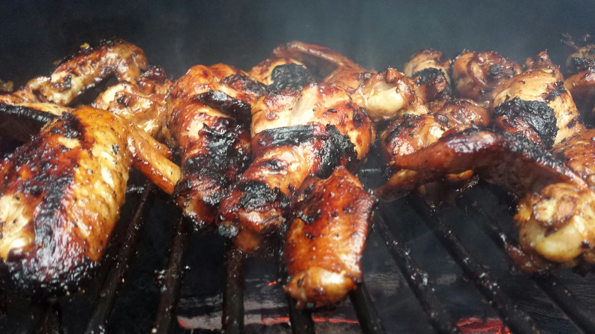This is Chef B’s chicken on the grill. While he cooks any of his dishes right before they are done he adds BnB Gourmet & Grill Saus one more time for a nice glaze. Order Now