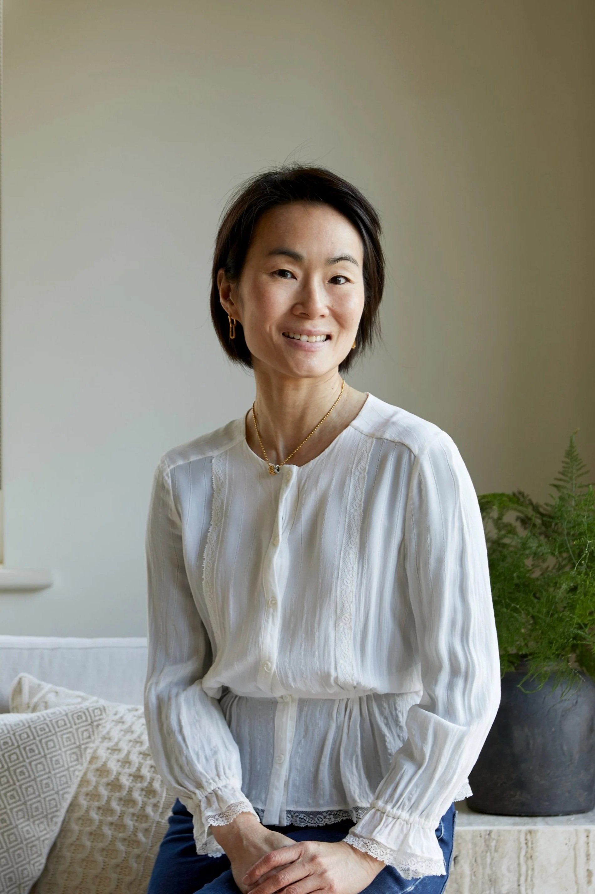 Portrait of Margot Tsim, London-based interior and architectural designer, founder of Margot Tsim Interiors