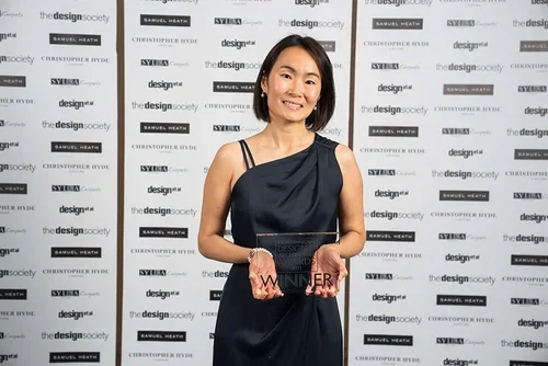 Margot Tsim accepting the Design Et Al International Design and Architecture Award for Best Living Space London 2021