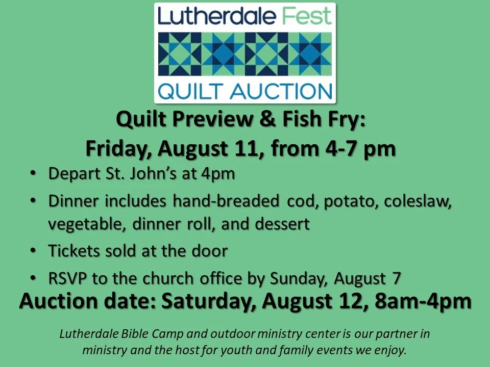  37th Annual Lutherdale Quilt Auction Preview &amp; Fish Fry 