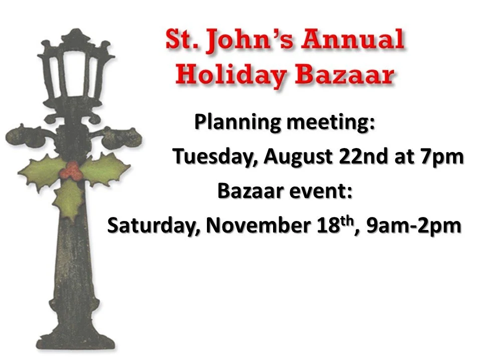 St. John’s Annual Holiday Bazaar Planning meeting