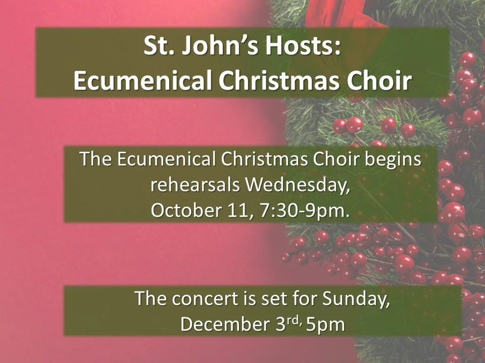 St. John’s Hosts: Ecumenical Christmas Choir