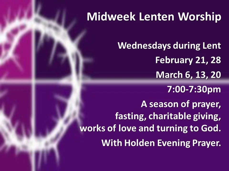 Midweek lenten worship