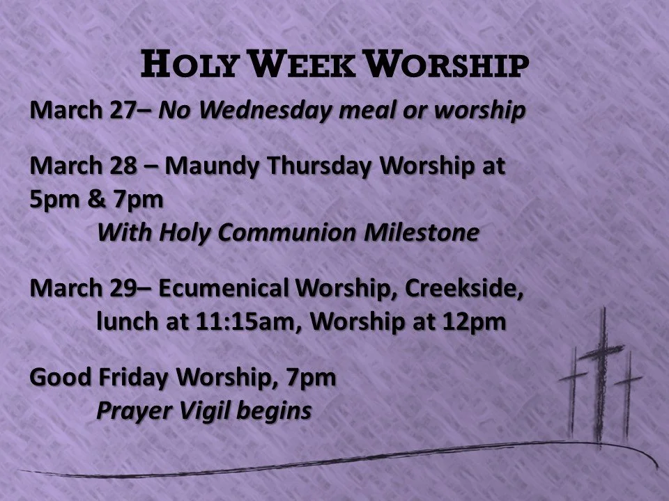 Holy Week Worship