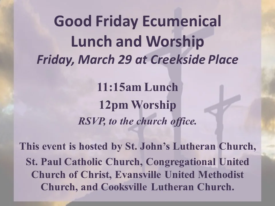 Good Friday Ecumenical Lunch and Worship 