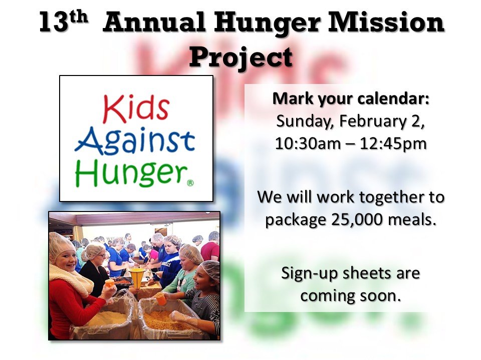 Kids Against Hunger Meal Packing