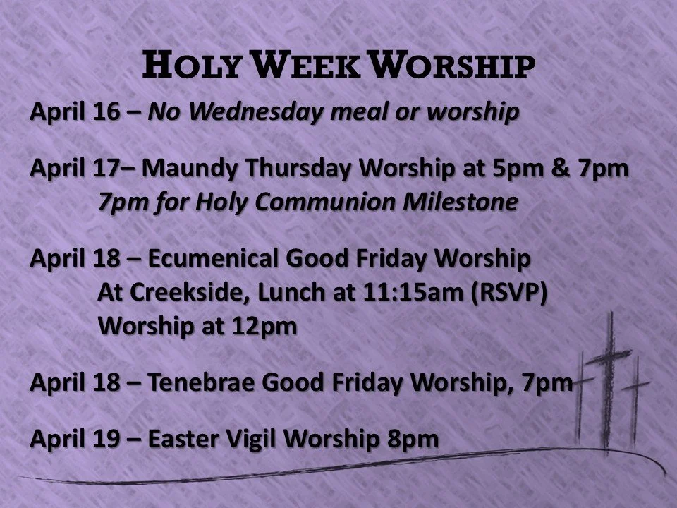 Holy Week Worship 