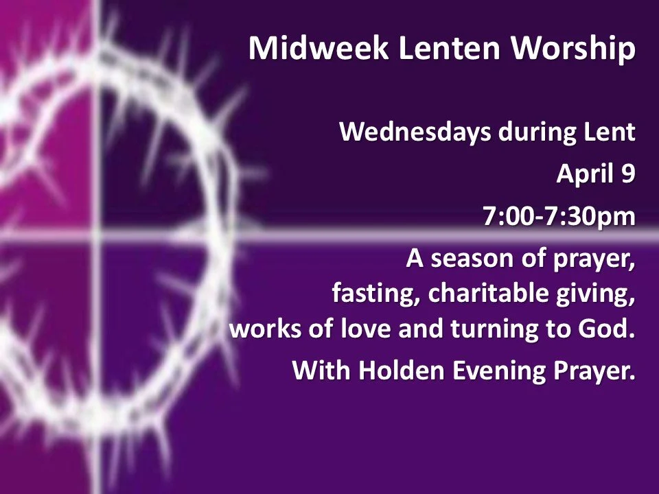 Midweek lenten worship 