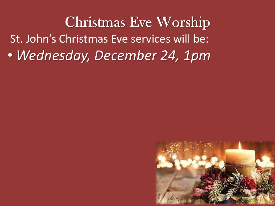 Christmas Eve Worship 1pm service