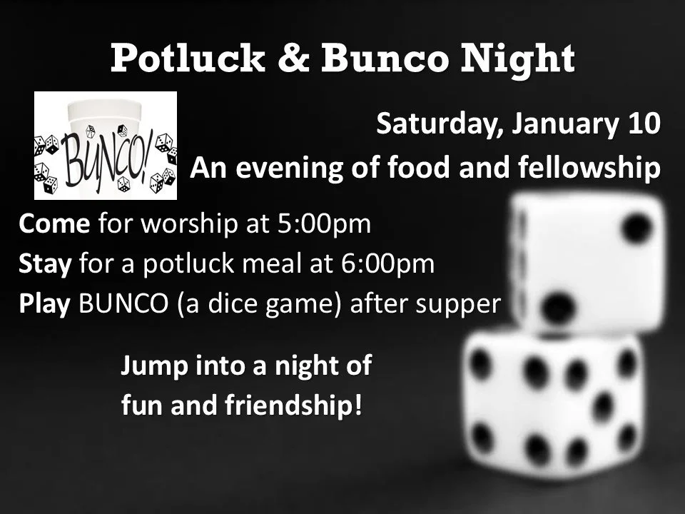 Potluck &amp; Bunco Night