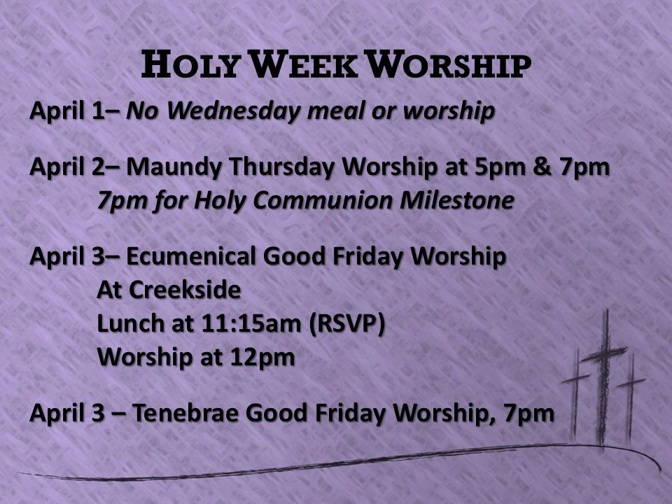Holy Week Worship  