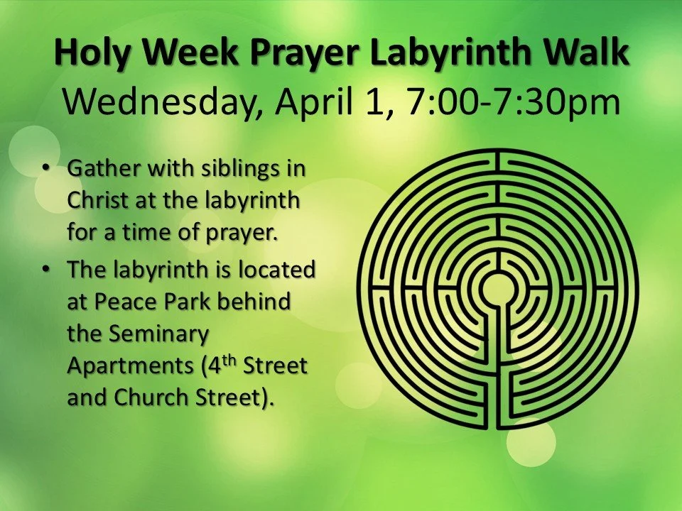 Holy Week Prayer Labyrinth Walk 